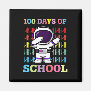 Aimant Joyeux 100 Jours D'école Enfants Dabbing Astronaut