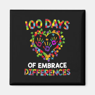 Aimant Joyeux 100e Jour 100 Jours De Prix De L'Autisme Sc