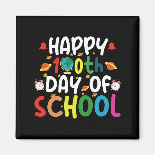 Aimant Joyeux 100e jour de l'enseignant étudiant (Devant)