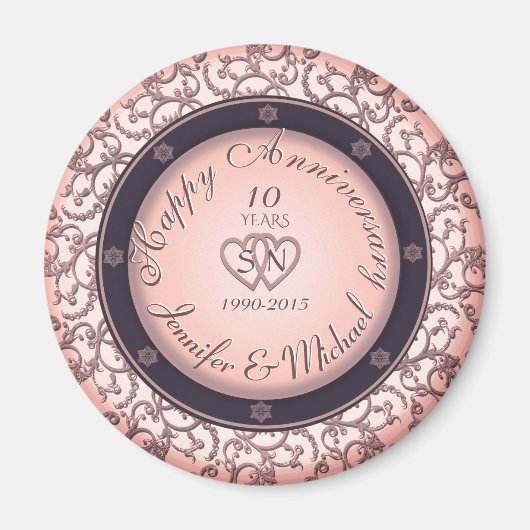 Aimant Joyeux 10e anniversaire (Devant)