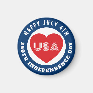 Aimant Joyeux 250e Jour de l'Indépendance le 4 juillet Am