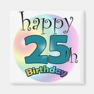 Aimant Joyeux 25e anniversaire (blauw)