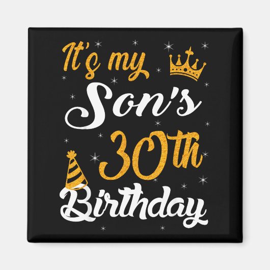 Aimant Joyeux 30e Anniversaire à Mon Fils 1995 30 Ans (Devant)