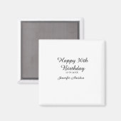 Aimant Joyeux 30e anniversaire ajouter nom date élégant s (Recto/Verso)