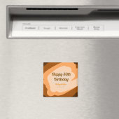 Aimant Joyeux 30e anniversaire rustique bois Halloween au (In Situ (Lave-vaisselle))