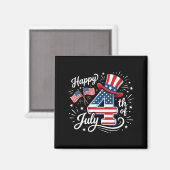 Aimant Joyeux 4 juillet (Recto/Verso)