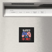 Aimant Joyeux 4 juillet de jeux patriotique drapeau améri (In Situ (Lave-vaisselle))