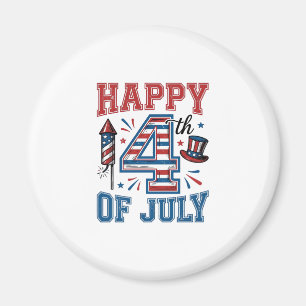 Aimant Joyeux 4 juillet Design vectoriel vintage patrioti