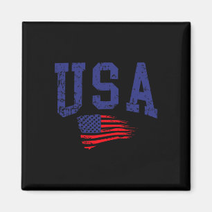 Aimant Joyeux 4 juillet drapeau américain américain fière