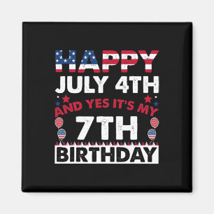 Aimant Joyeux 4 juillet et oui c'est mon 7ème anniversair