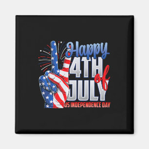 Aimant Joyeux 4 juillet Jour de l'Indépendance Drapeau pa
