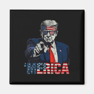 Aimant Joyeux 4 juillet merica Trump Drapeau Américain Us