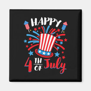 Aimant Joyeux 4 juillet Patriotique Américain Drapeau amé