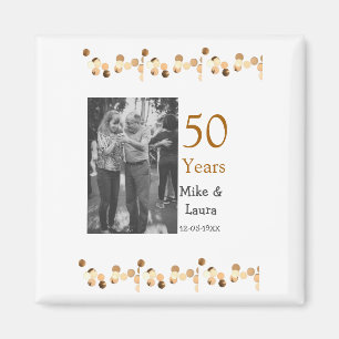 Aimant Joyeux 50e anniversaire ajouter nom du couple date