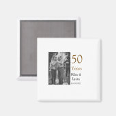 Aimant Joyeux 50e anniversaire ajouter nom du couple date (Recto/Verso)