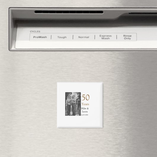 Aimant Joyeux 50e anniversaire ajouter nom du couple date (In Situ (Lave-vaisselle))