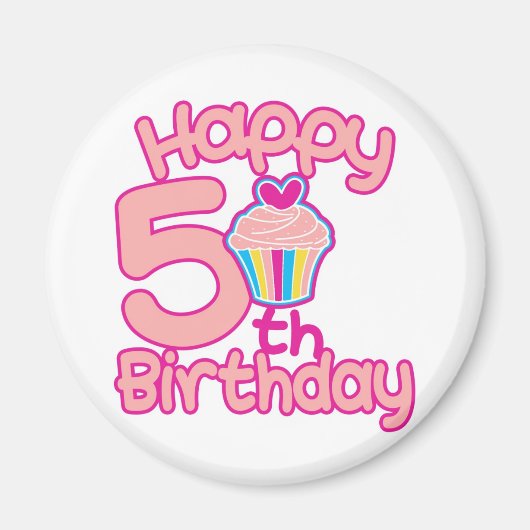 Aimant Joyeux 5e anniversaire ! (Devant)