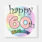 Aimant Joyeux 60e anniversaire (Devant)