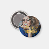 Aimant Joyeux 60e anniversaire Script photo personnalisée (Recto/Verso)