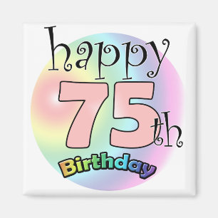 Aimant Joyeux 75ème anniversaire (roze)