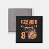 Aimant Joyeux 8e anniversaire 8 ans Basketball 8e anniver (Recto/Verso)