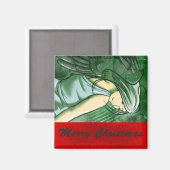 Aimant Joyeux Ange de Noël (Recto/Verso)