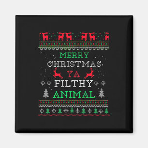 Aimant Joyeux animal de Noël Filthy Ya Xmas Pajama Famill