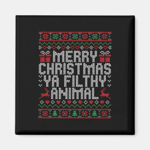 Aimant Joyeux animal de Noël sale Ya Xmas Famille Pajam