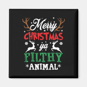 Aimant Joyeux animal de Noël sale Ya Xmas Pyjama