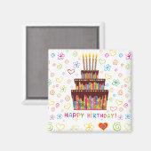 Aimant Joyeux anniversaire (Recto/Verso)