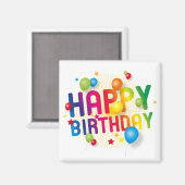 Aimant Joyeux anniversaire (Recto/Verso)