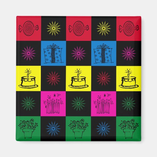 Aimant Joyeux anniversaire (Devant)