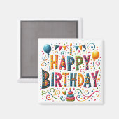 Aimant Joyeux Anniversaire (Recto/Verso)