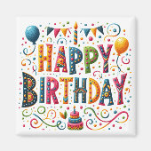 Aimant Joyeux Anniversaire (Devant)