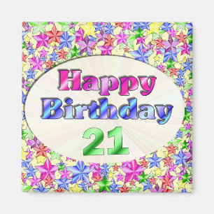 Aimant Joyeux anniversaire 21