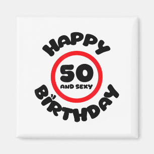 Aimant Joyeux Anniversaire 50 Et Drôle Cadeau Funny 50ème