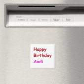 Aimant Joyeux anniversaire Aadi (In Situ (Lave-vaisselle))