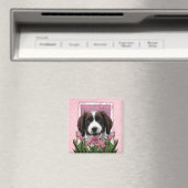 Aimant Joyeux anniversaire - Anglais Springer Spaniel - B (In Situ (Lave-vaisselle))