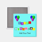 Aimant Joyeux anniversaire avec des ballons par ShirleyTa (Recto/Verso)