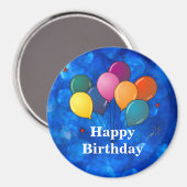 Aimant Joyeux Anniversaire, Ballons de Célébration (Recto/Verso)