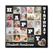 Joyeux anniversaire Custom 21 Photo Collage Cadeau