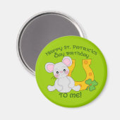 Aimant Joyeux anniversaire de St. Patrick pour moi ! (Recto/Verso)
