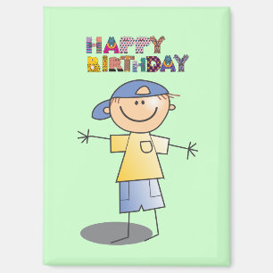Aimant Joyeux Anniversaire Décoratif pour Petit Garçon