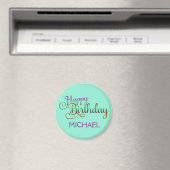 Aimant JOYEUX ANNIVERSAIRE - design de texte + vos propre (In Situ (Lave-vaisselle))