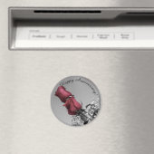 Aimant Joyeux anniversaire | Deux roses rouges photo (In Situ (Lave-vaisselle))