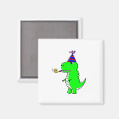 Aimant Joyeux anniversaire dinosaure mignon (Recto/Verso)