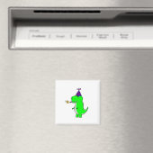 Aimant Joyeux anniversaire dinosaure mignon (In Situ (Lave-vaisselle))