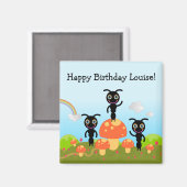 Aimant Joyeux anniversaire dit les fourmis (Recto/Verso)