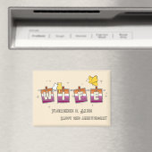 Aimant Joyeux Anniversaire Drapeau Lesbien Coucher (In Situ (Lave-vaisselle))