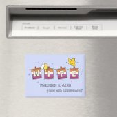 Aimant Joyeux Anniversaire Drapeau Lesbien Coucher (In Situ (Lave-vaisselle))